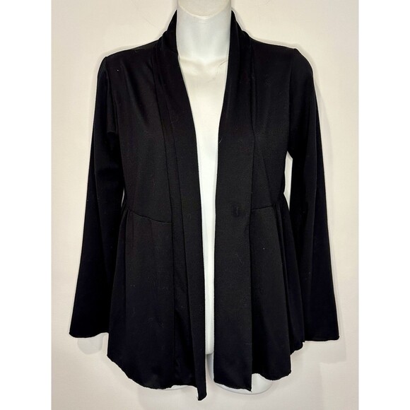 Love Tanjane Black Peplum Lightweight Jacket Size S Small EUC!! - Picture 1 of 3